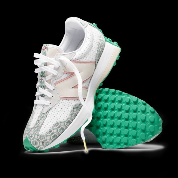 New Balance x Casablanca 327 White Munsell Green - Picture 8 of 9